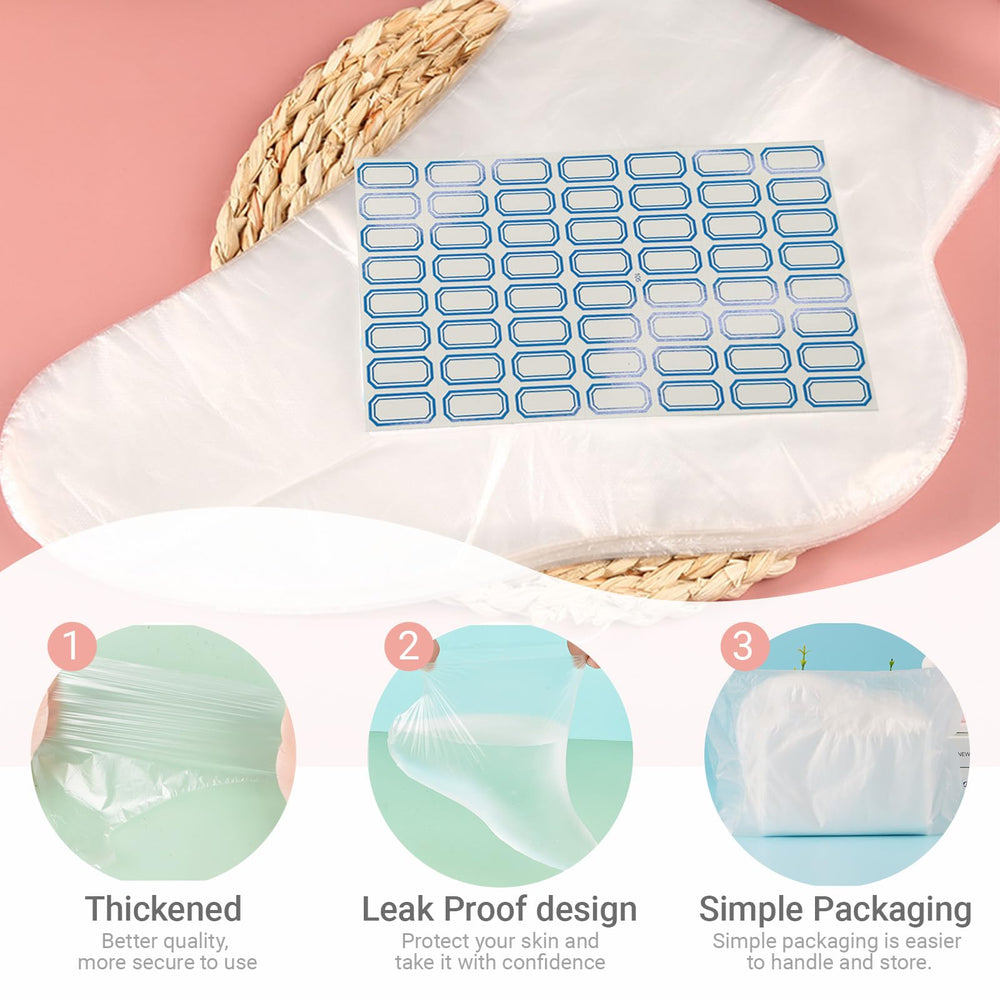 Lagincig foot covers application demonstrates easy on, easy off during treatments.