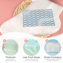 Lagincig foot covers application demonstrates easy on, easy off during treatments.