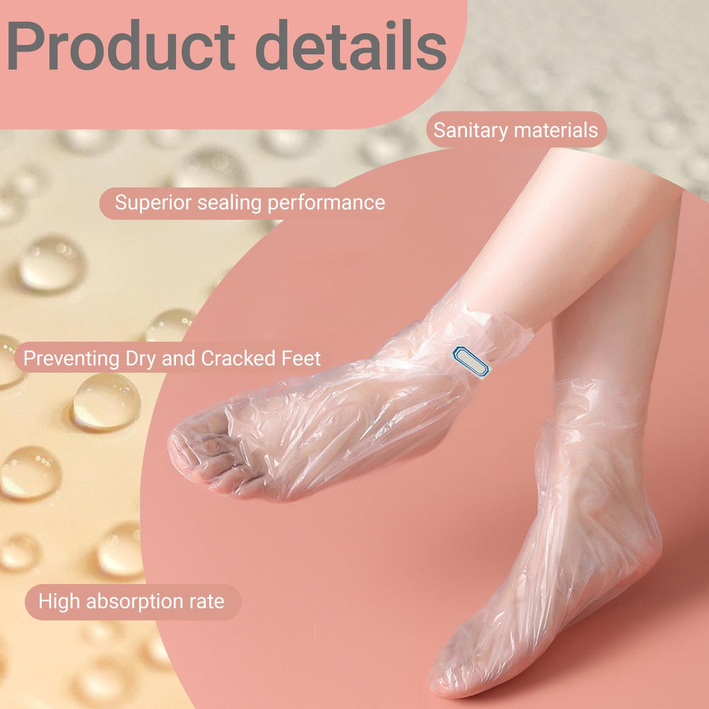 Lagincig foot covers show non-slip material for safer foot care sessions.