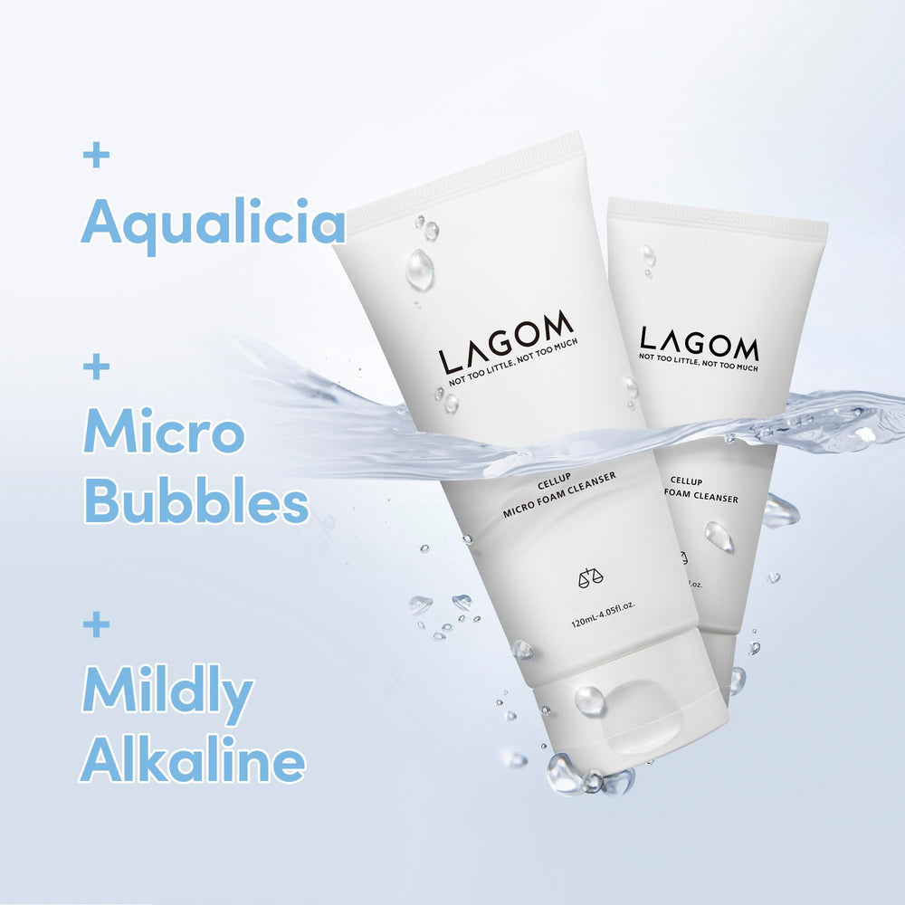 LAGOM Cellup micro-bubbles closeup showing dense foam texture