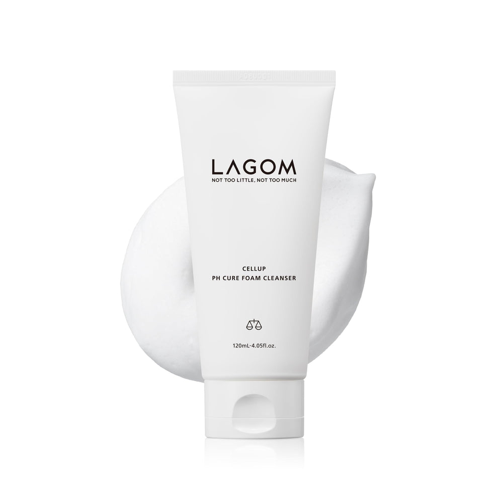 LAGOM Cellup pH Cure Foam Cleanser bottle showing the product for gentle cleansing benefits