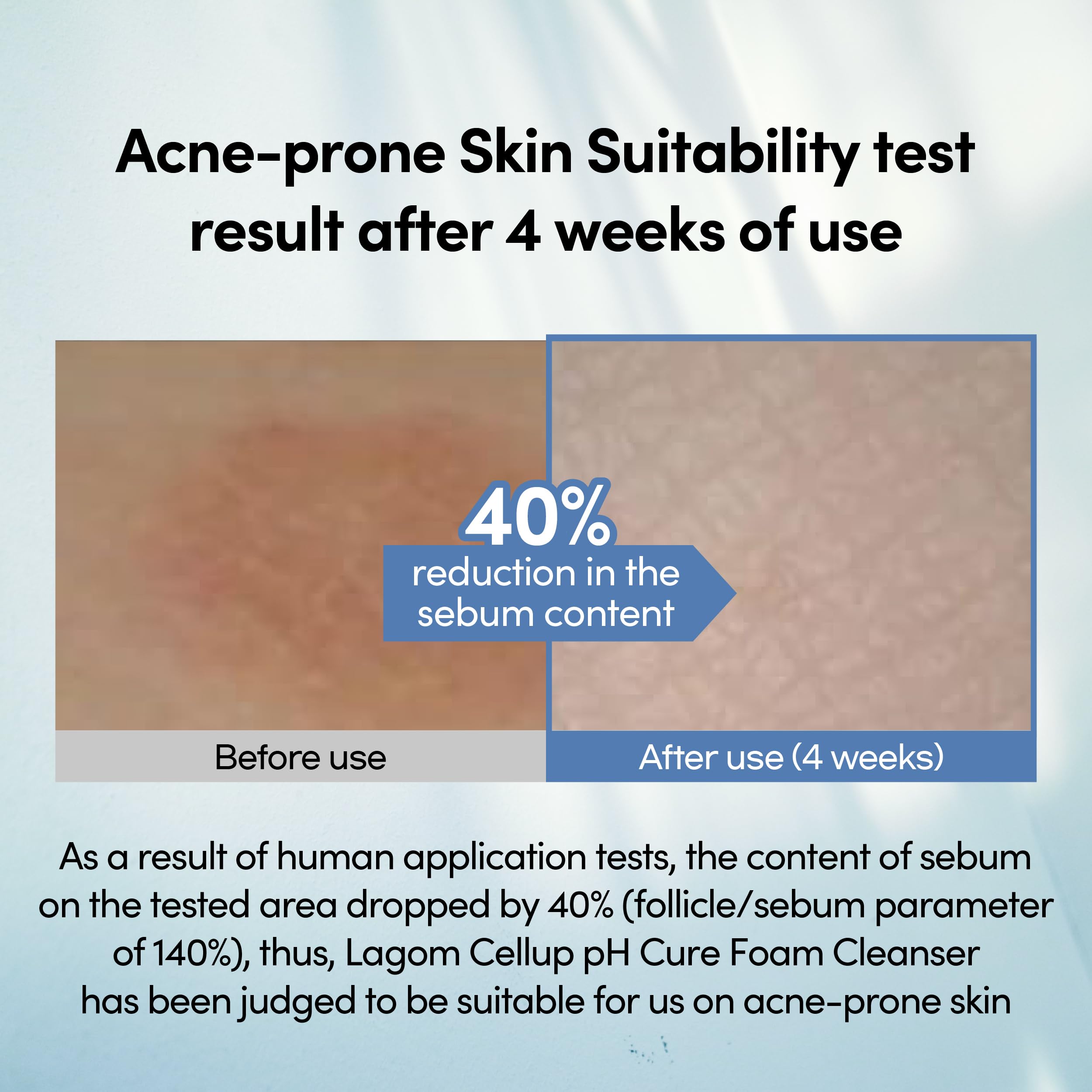 LAGOM Cellup pH Cure Foam Cleanser ingredients panel highlighting mild surfactants