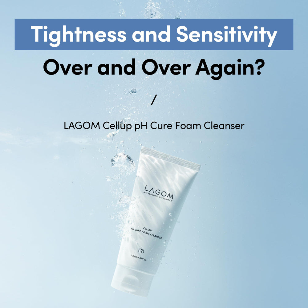 LAGOM Cellup pH Cure Foam Cleanser lather ready to cleanse sensitive skin