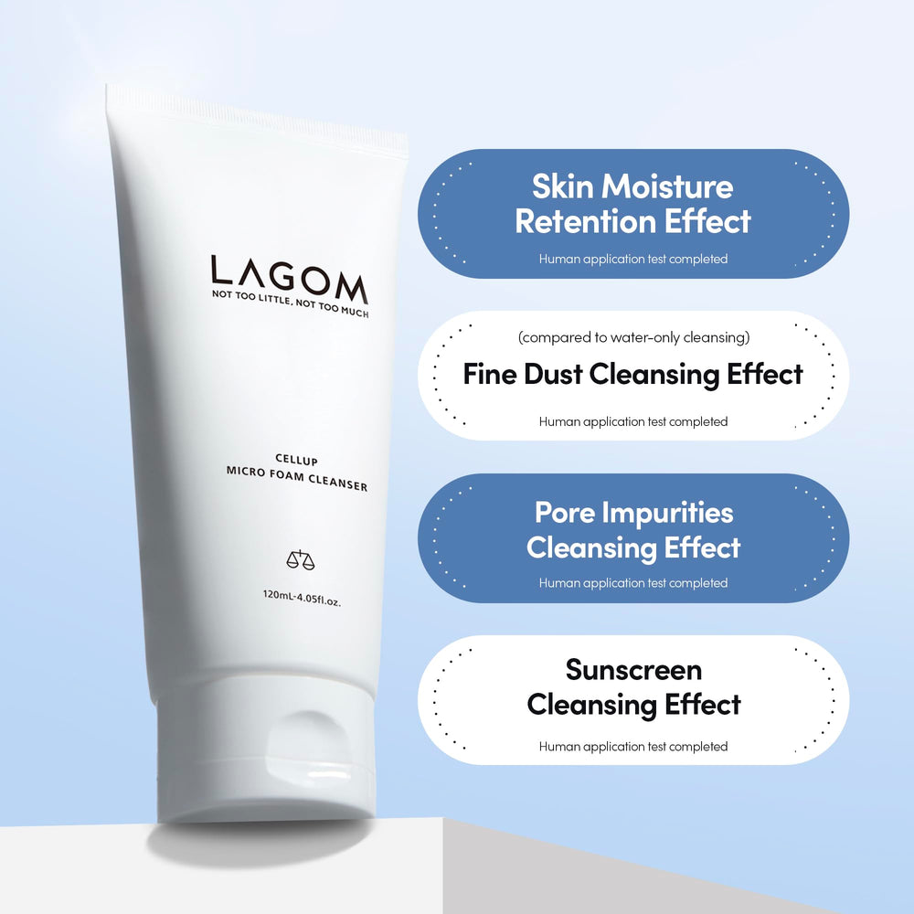 LAGOM Cellup wet hands with foaming cleanser ready to cleanse