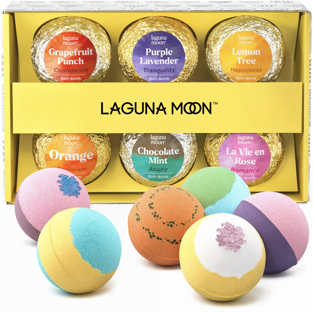 Lagunamoon bath bombs chocolate mint for soothing spa-like soak with mood-lifting scent