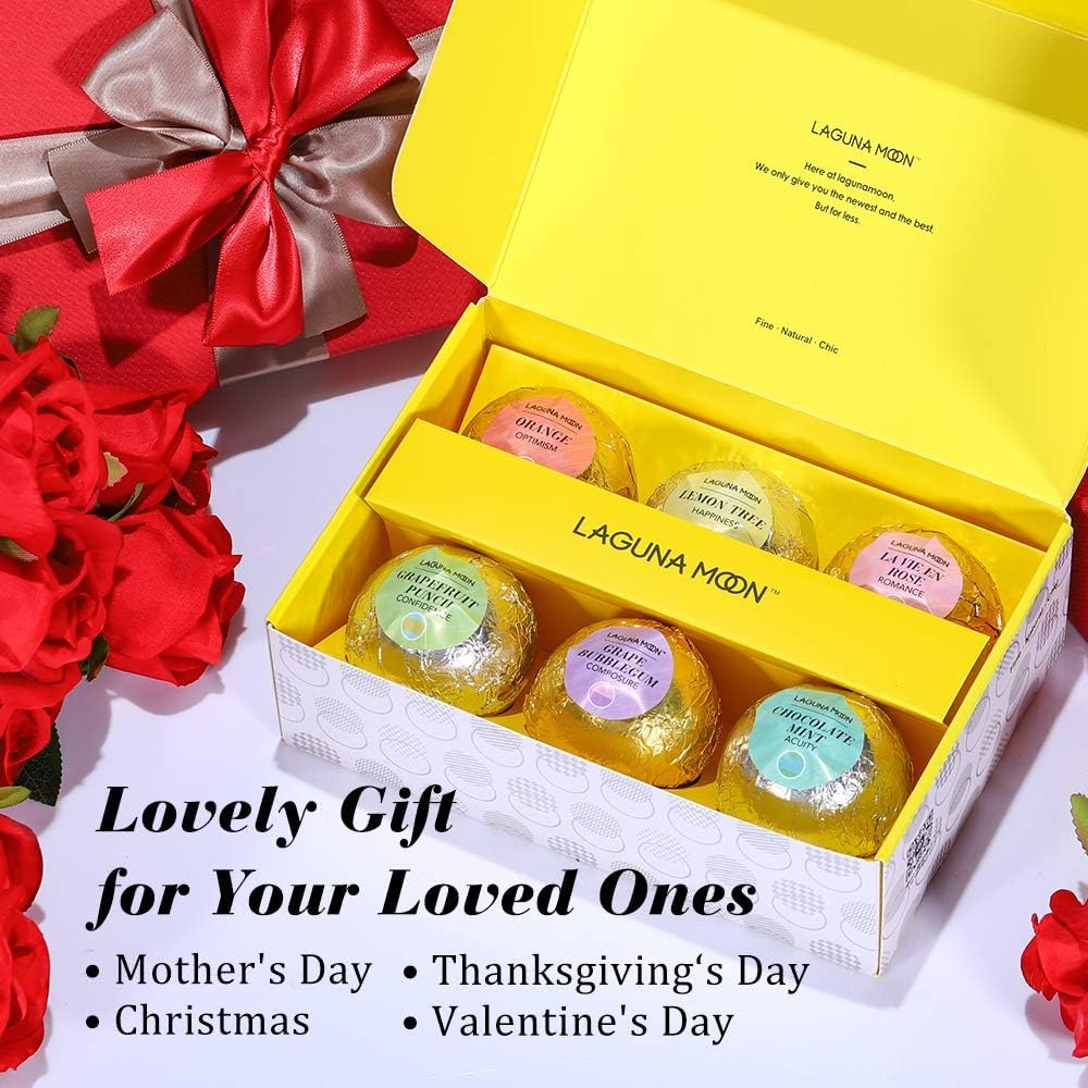 Lagunamoon bath bombs grapefruit for zesty refreshment and pampering oils