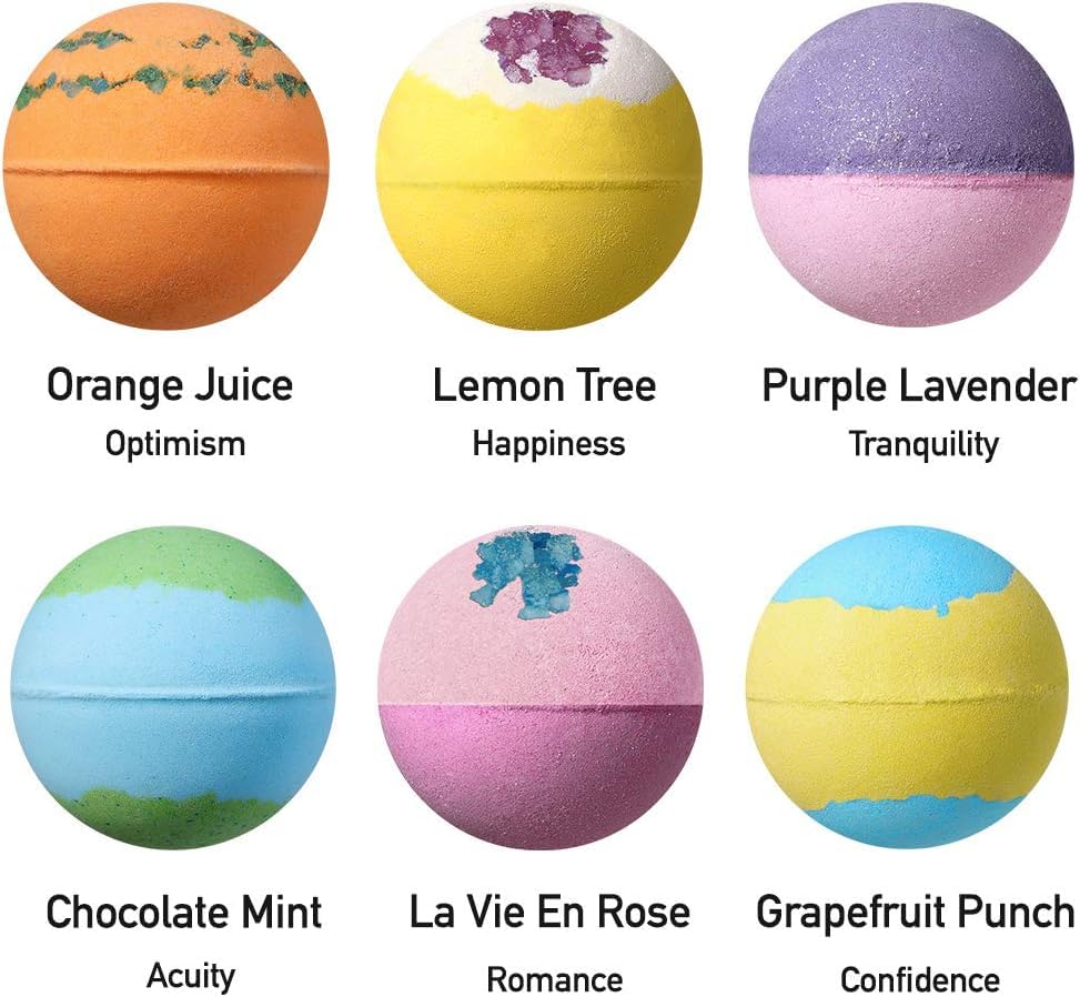 Lagunamoon bath bombs lemon for refreshing citrus bath and skin-softening oils