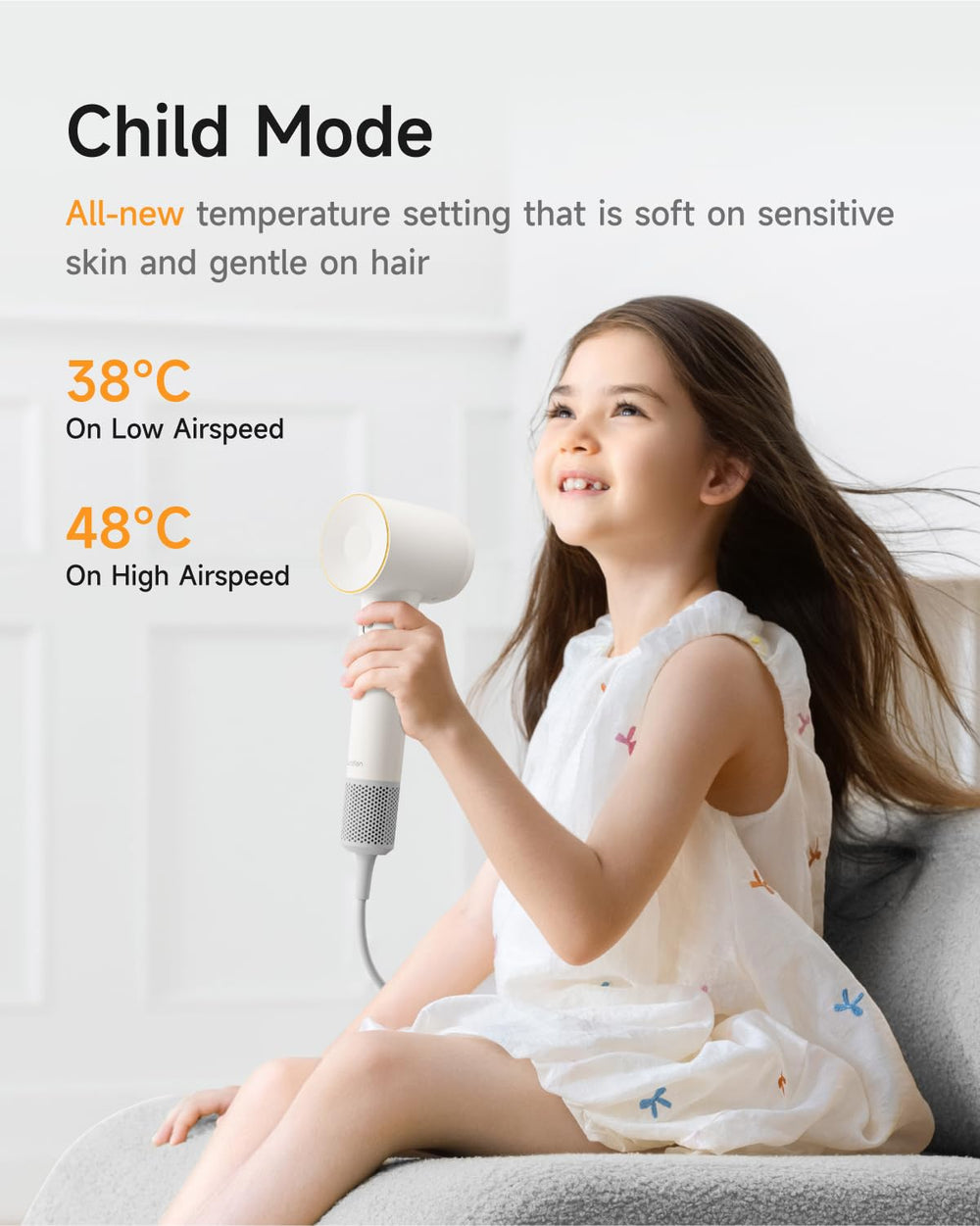 Laifen Hair Dryer SE 2 compact 390g design with pastel UV finish for comfortable grip.