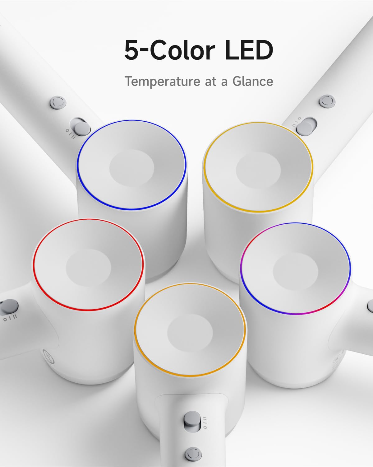 Laifen Hair Dryer SE 2 display of 10 drying modes for versatile styling options.