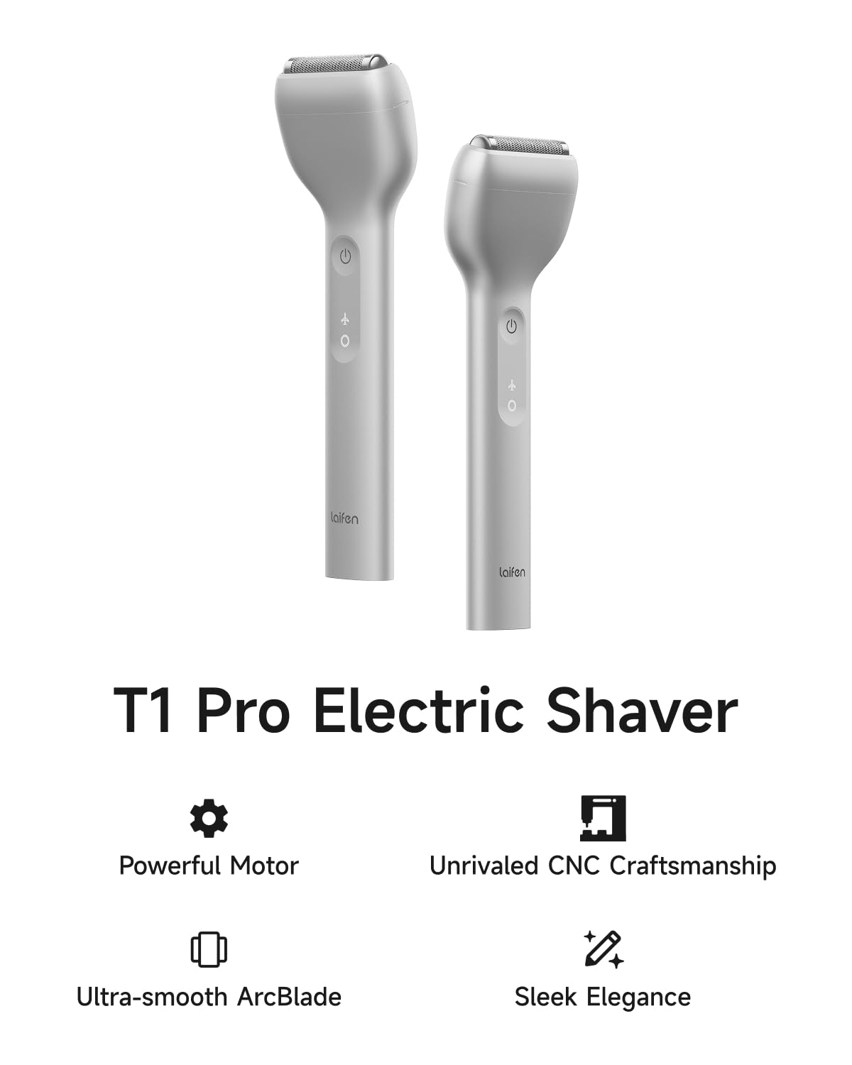 Laifen T1 Pro shaver head detail for smooth, even cuts.