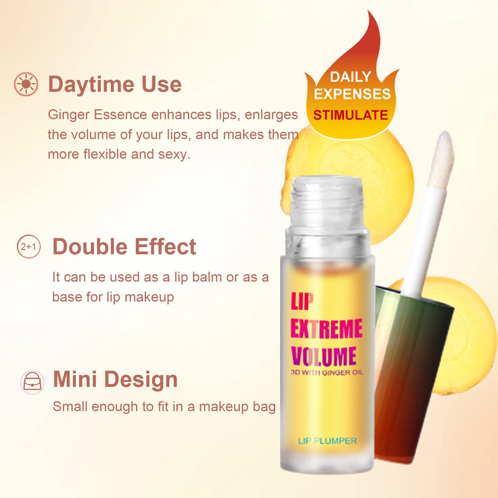 LAIKME Lip Plumper Extreme quick-apply shot shows everyday versatility.