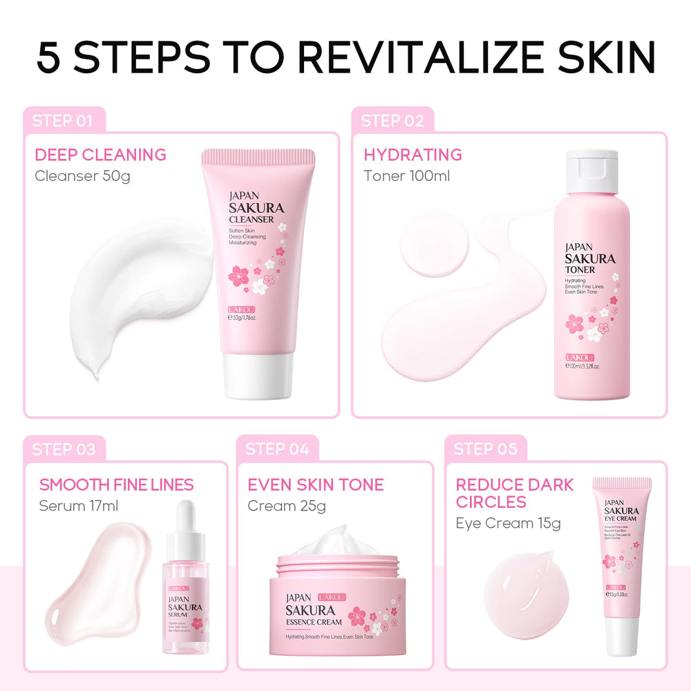LAIKOU Sakura face cream provides daily moisture and a healthy glow.