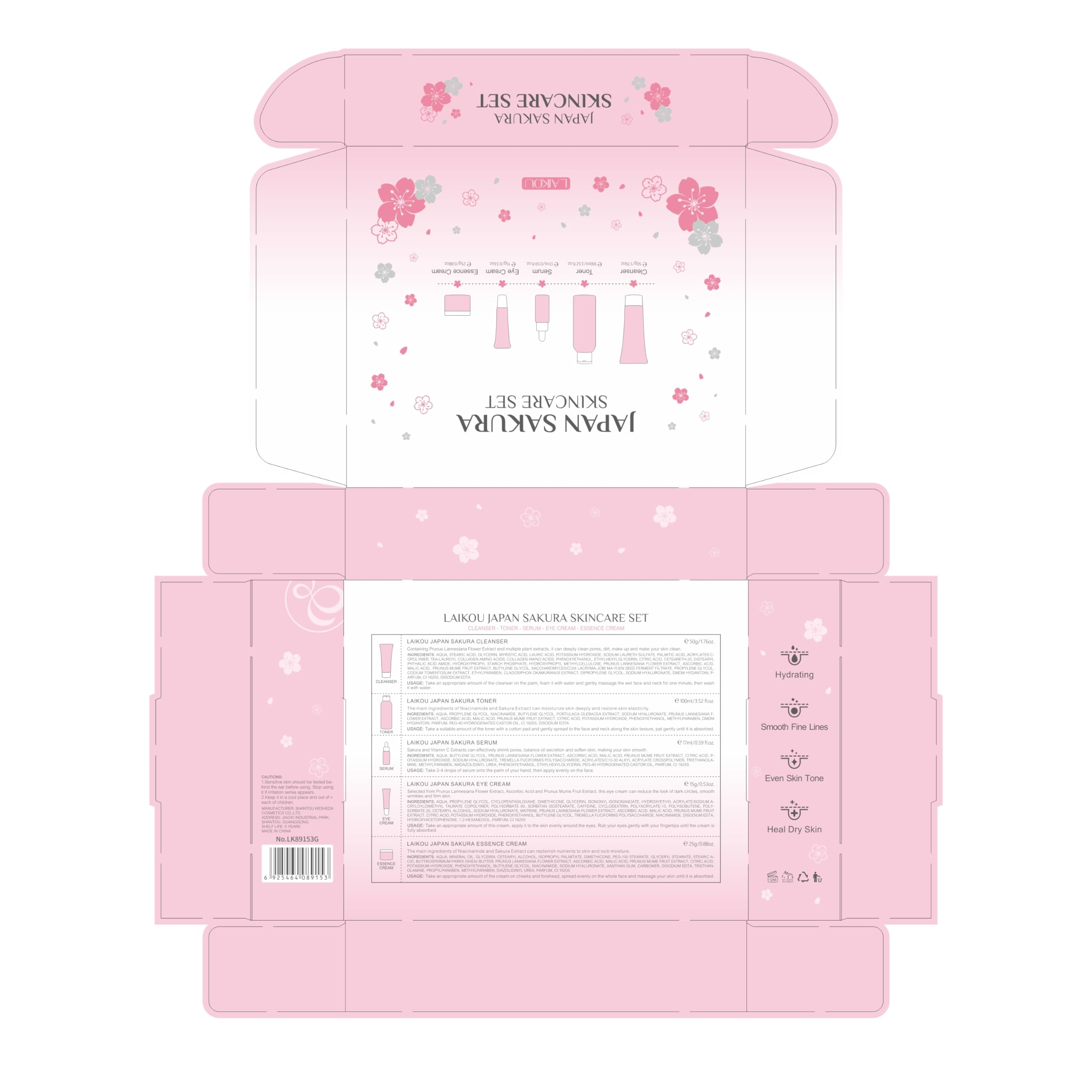 LAIKOU Sakura gift pack ideal for birthdays and holidays.