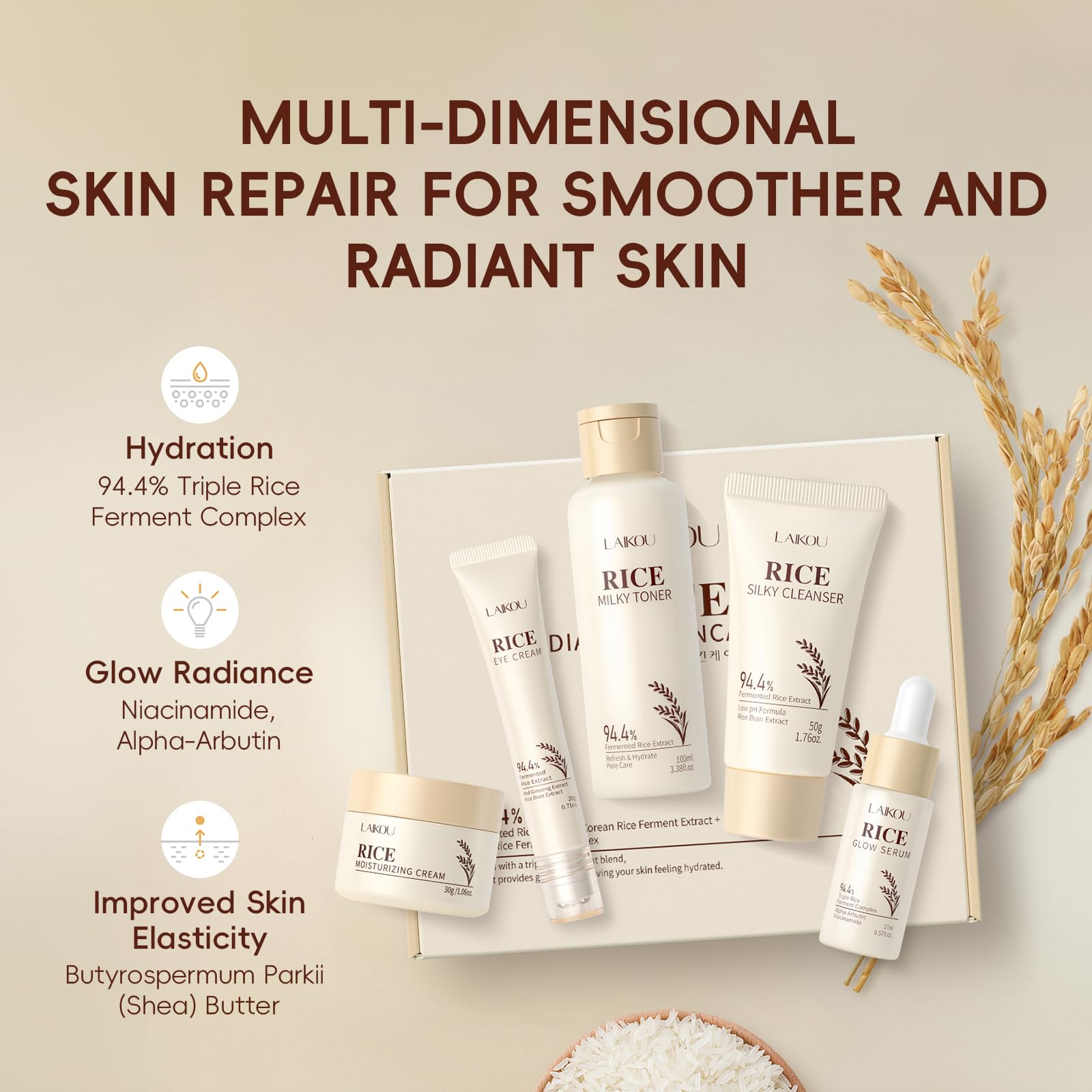 LAIKOU toner milky bottle preps skin for hydration and texture balance