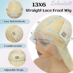 LAKASTATR 30in 613 wig hairline close-up shows baby hairs and realism.