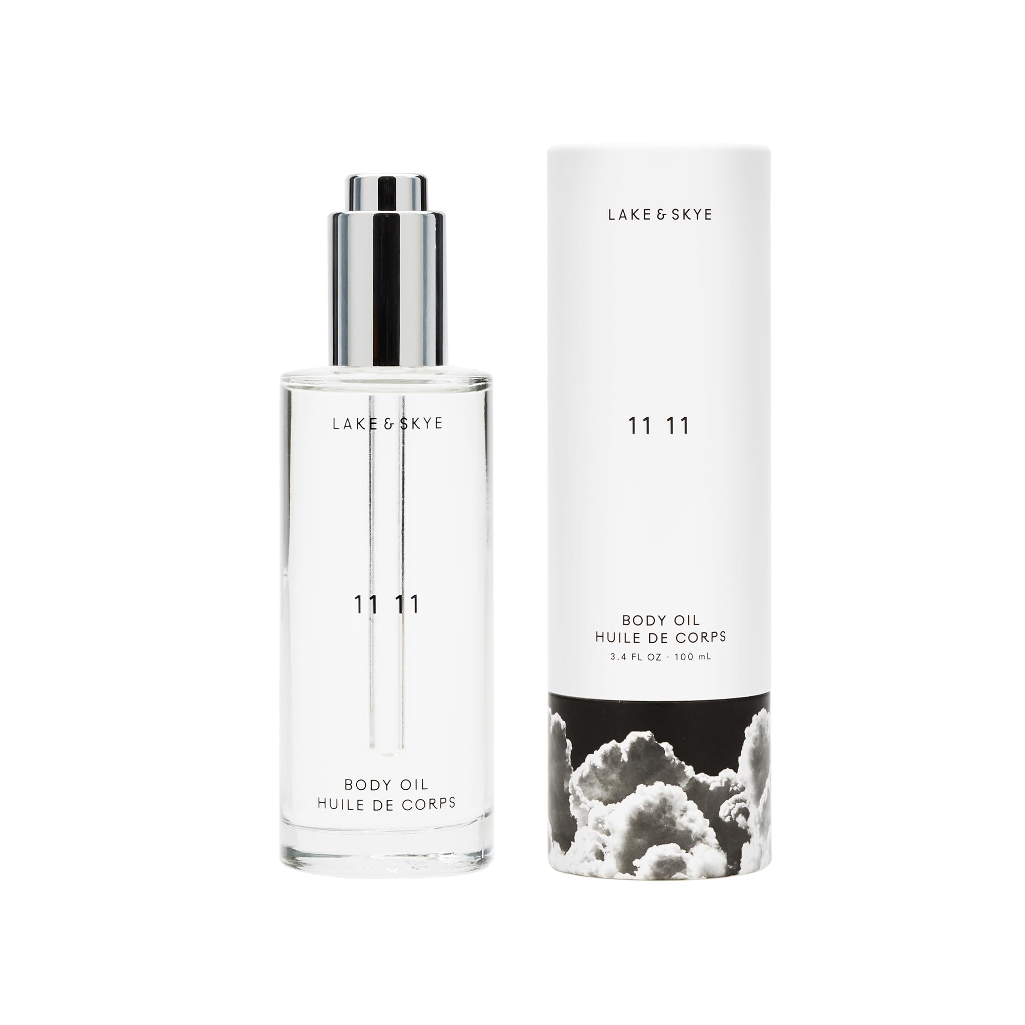Lake & Skye 11 11 body oil bottle with glow for radiant skin