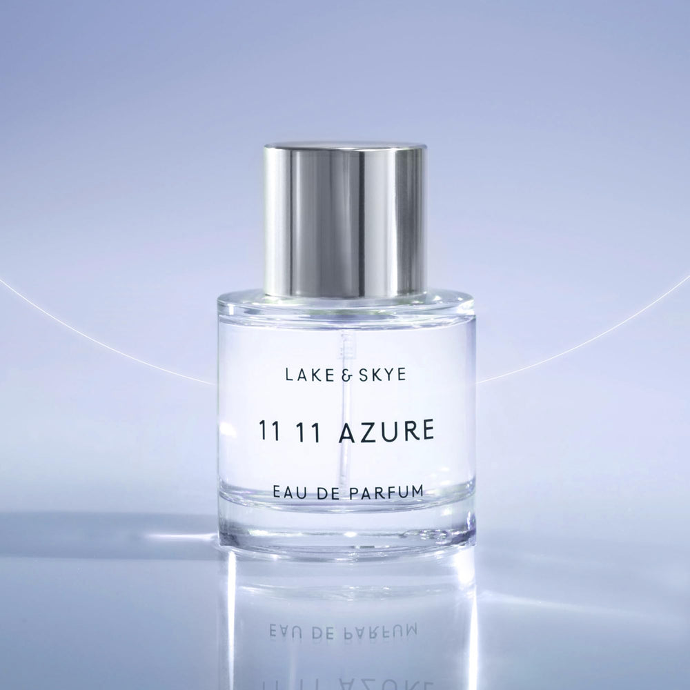 Lake & Skye 11 11 Azure liquid in glass conveys clarity and mood lift