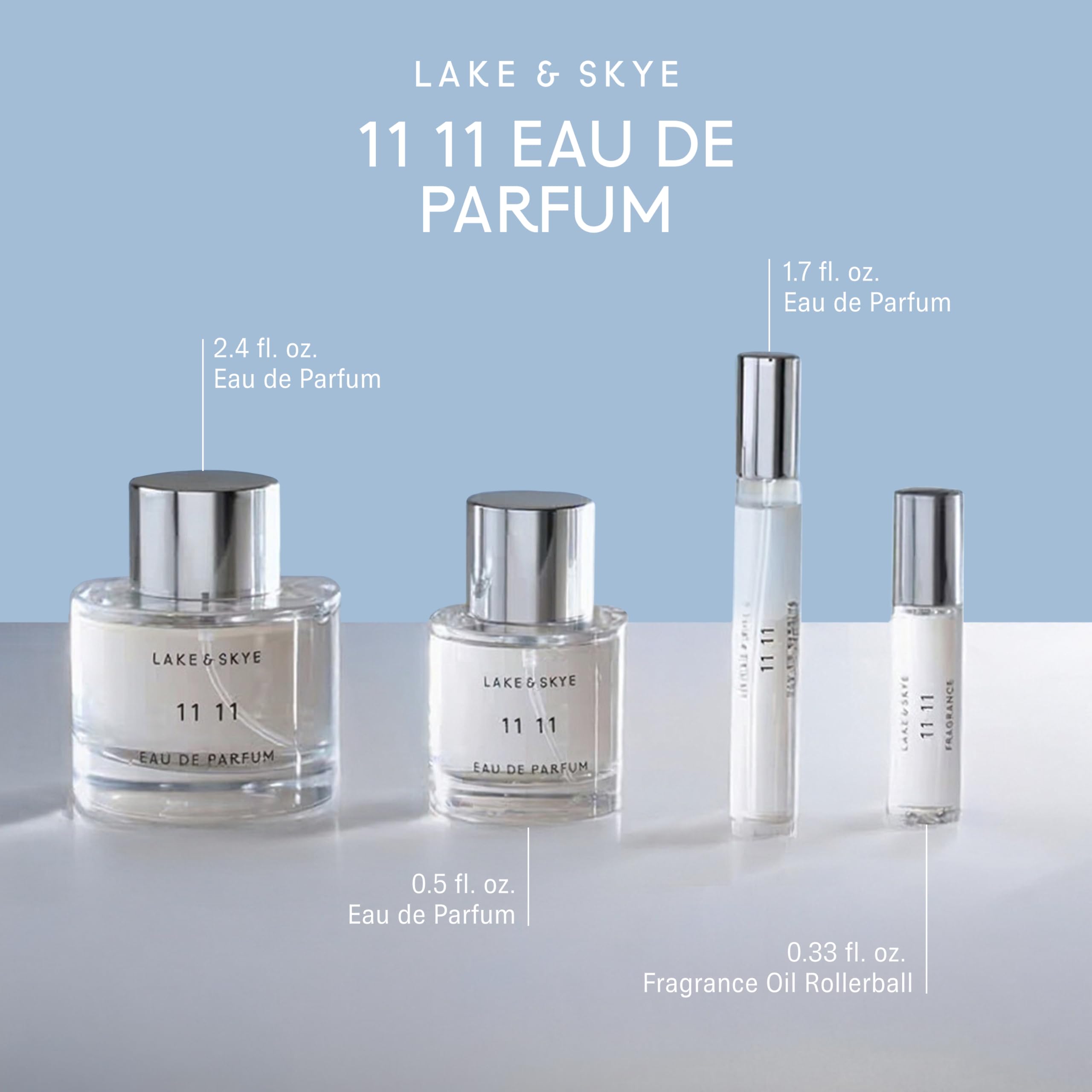Lake & Skye 11 11 travel-size bottle highlights on-the-go fragrance option.