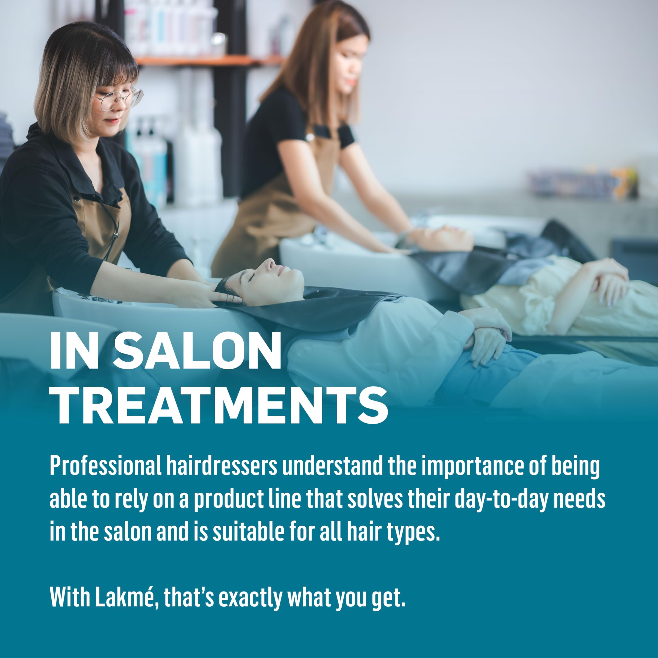 Lakmé L2 Bi Phase Leave-in spray being applied to damp hair