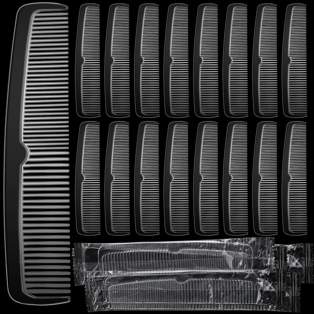 Lallisa 100pcs individually wrapped hair combs offer clean, hygienic on-the-go styling.