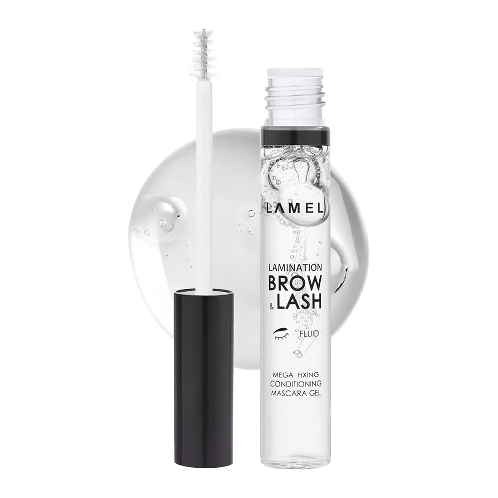 LAMEL Lamination clear brow and lash gel bottle closeup for precise, long-lasting hold