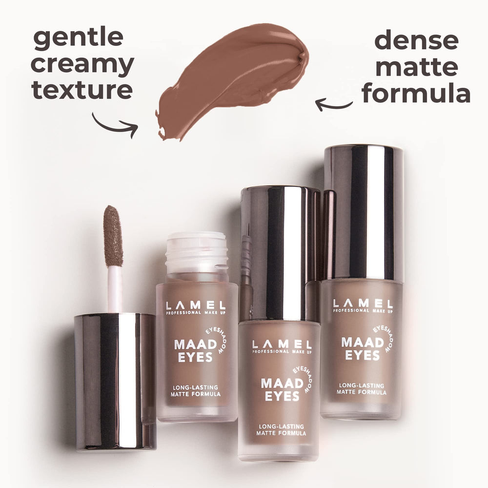 Lamel Maad Eyes 401 texture close-up highlights creamy, non-runny formula for effortless blending.