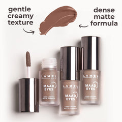 Lamel Maad Eyes 401 texture close-up highlights creamy, non-runny formula for effortless blending.