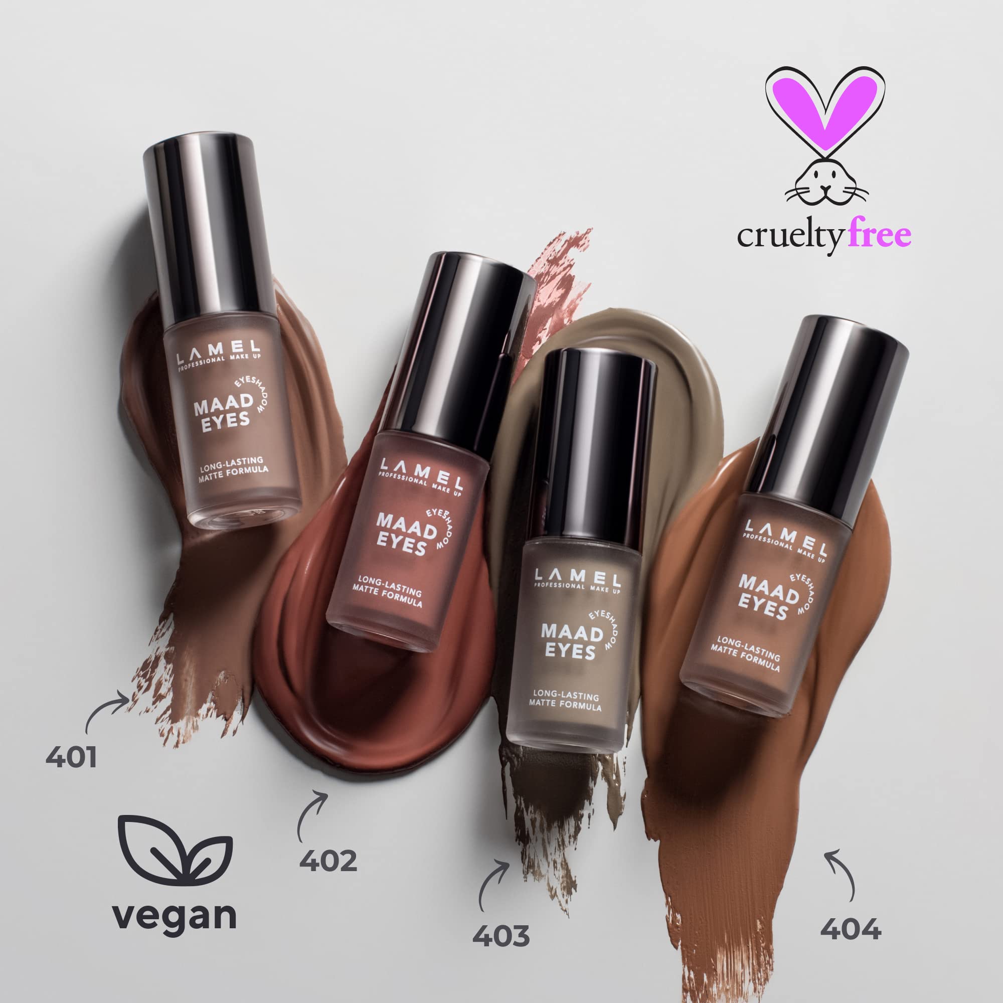 Lamel Matte Liquid Eyeshadow waterproof wear-test image illustrates long-lasting, smudge-proof performance in heat.