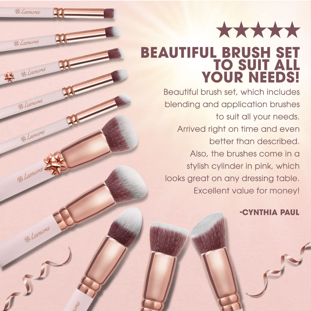 Lamora Kabuki eye detail brush for precise line work.