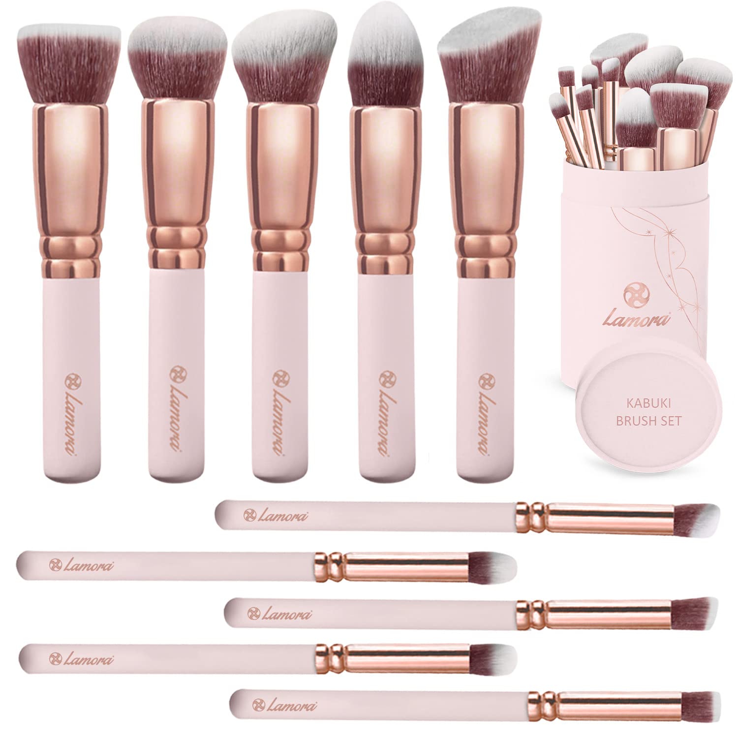 Lamora Kabuki foundation brush for smooth, streak-free coverage.