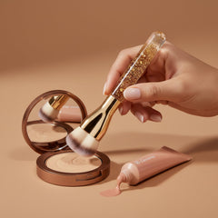 Lamora blending-liquid-makeup-foundation-brush dense bristles glide for an airbrushed-like finish.
