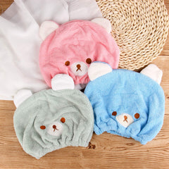 Lamoutor kids hair wrap coral fleece, ultra-soft texture for comfy towel-time.