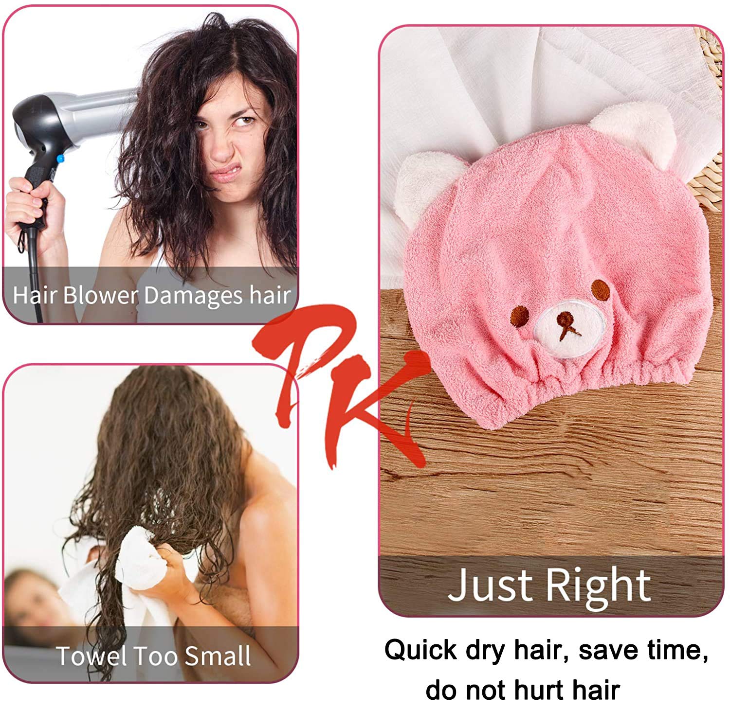 Lamoutor no-dryer-needed cap, reduces heat exposure risk.