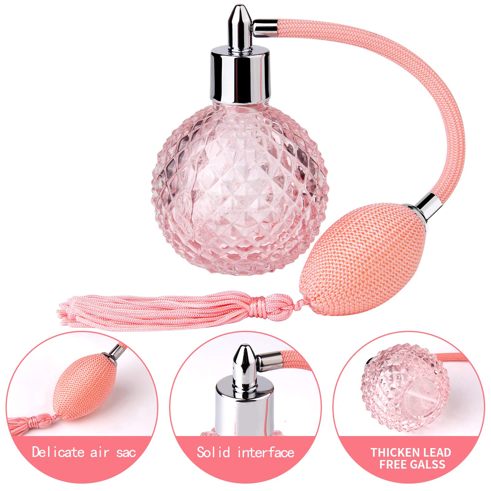 Lamoutor vintage perfume bottle refillable, keeps fragrances ready for daily use