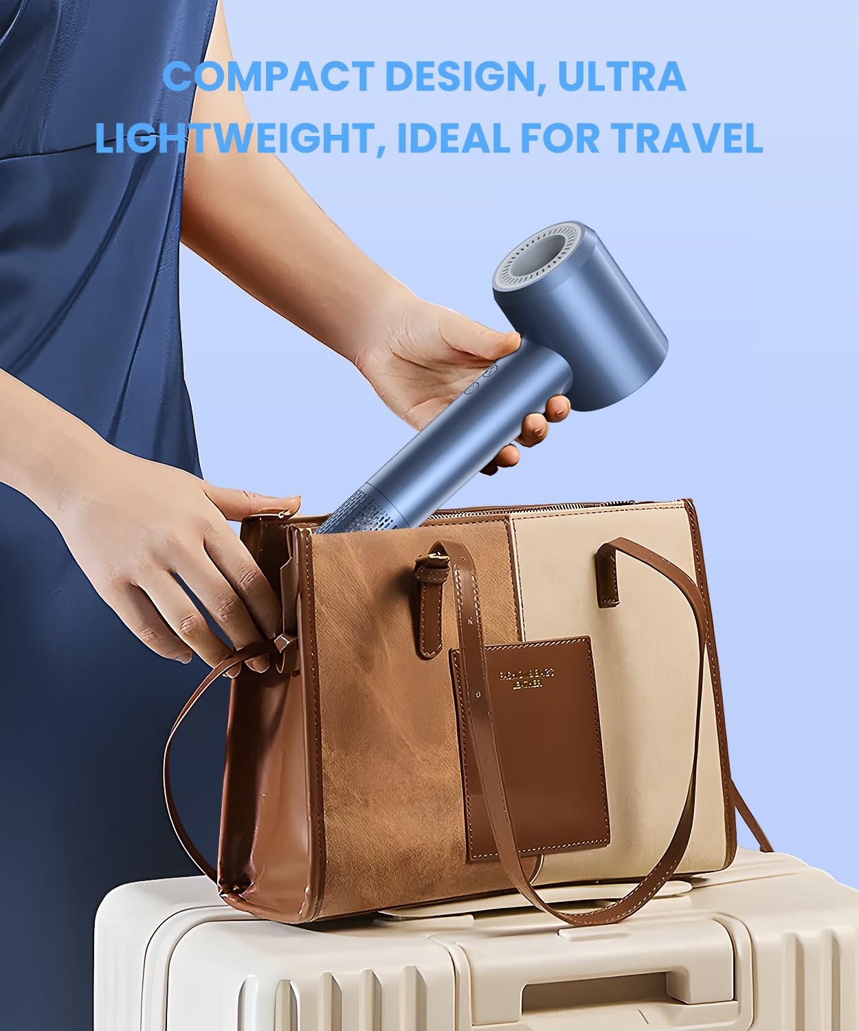 Lampick hair dryer features a 360-degree magnetic nozzle for precise airflow.