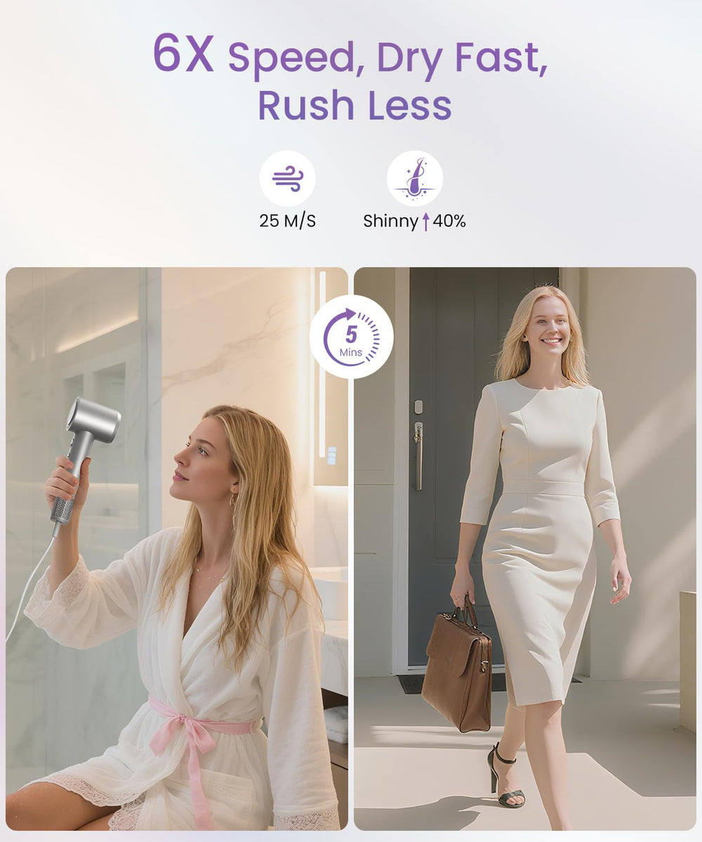 LAMPICK hair dryer with ionic technology for frizz reduction