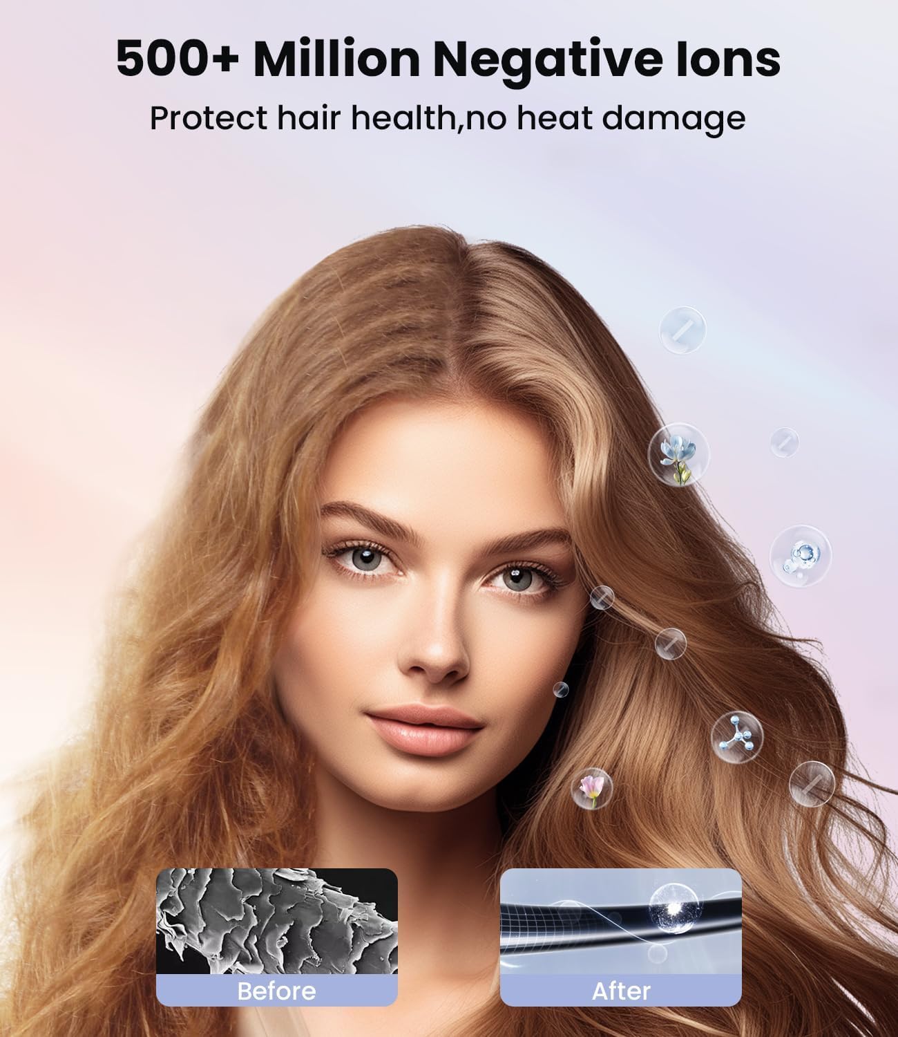 Lampick ionic technology reduces static and adds shine.