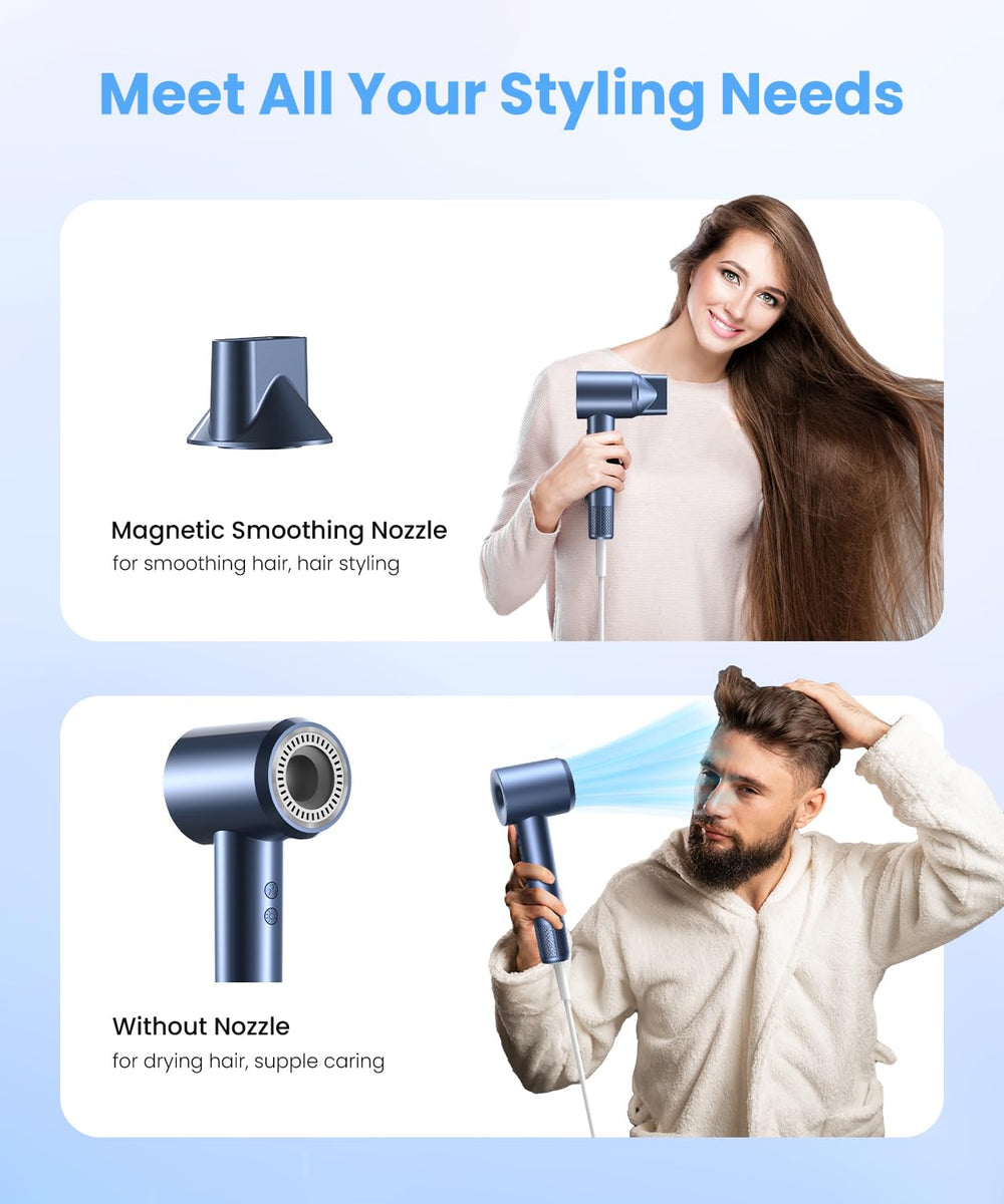 Lampick hair dryer is lightweight and portable for home and travel.