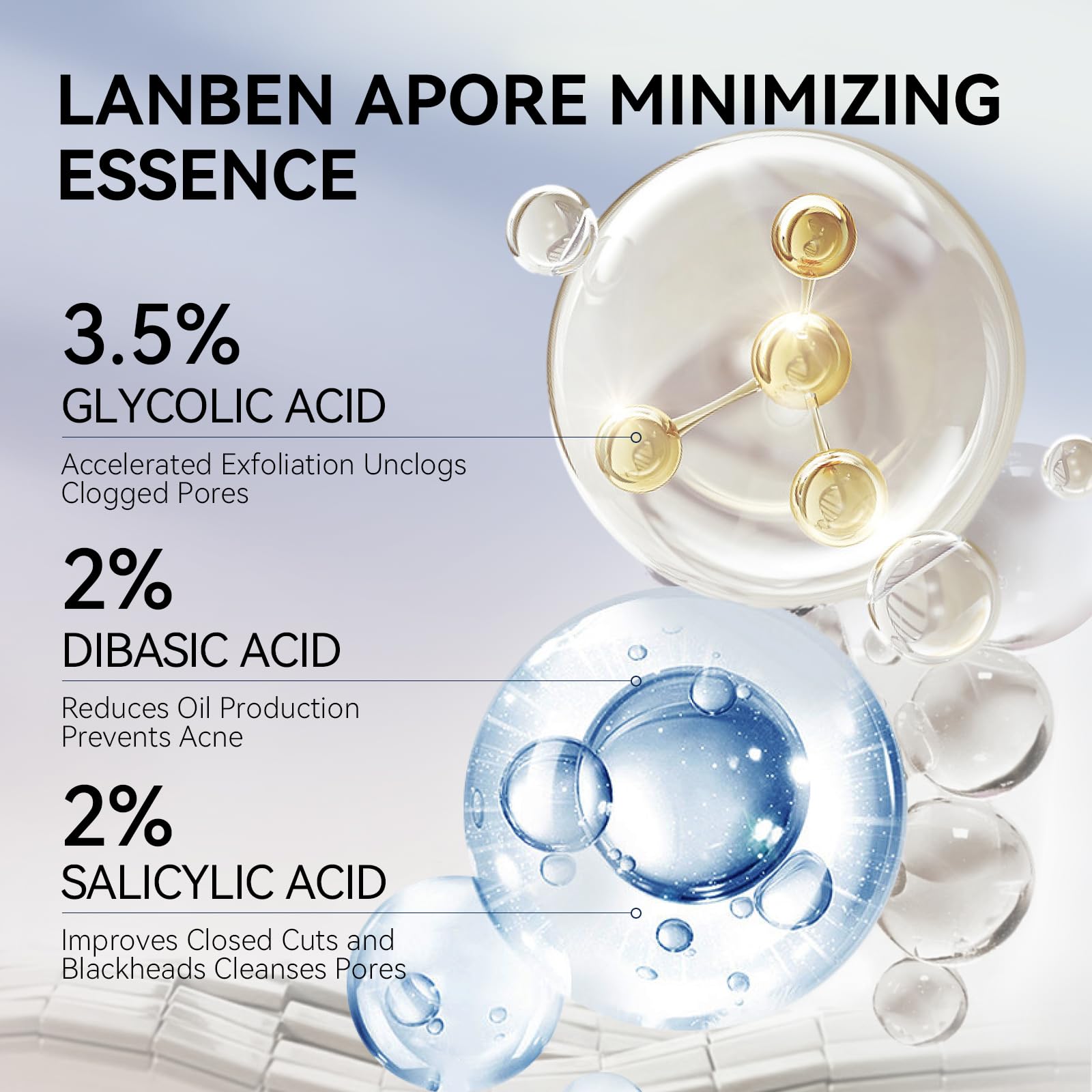 LANBENA after-use skin care routine visual suggesting a fresh, clean feel