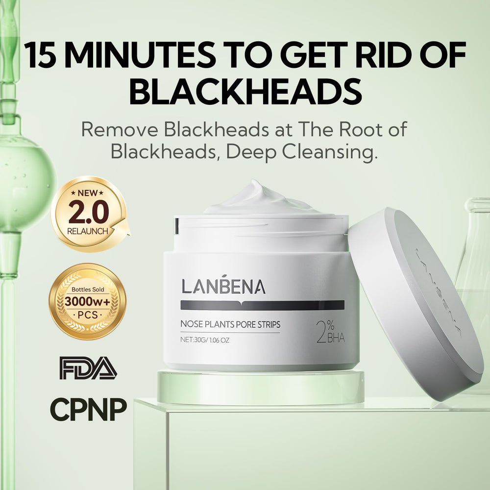 LANBENA Amazonian white clay ingredient image showcases purifying action on skin