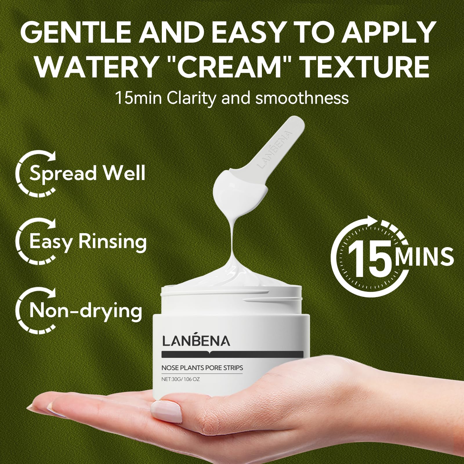 LANBENA blackhead remover refillable packaging helps reduce waste.