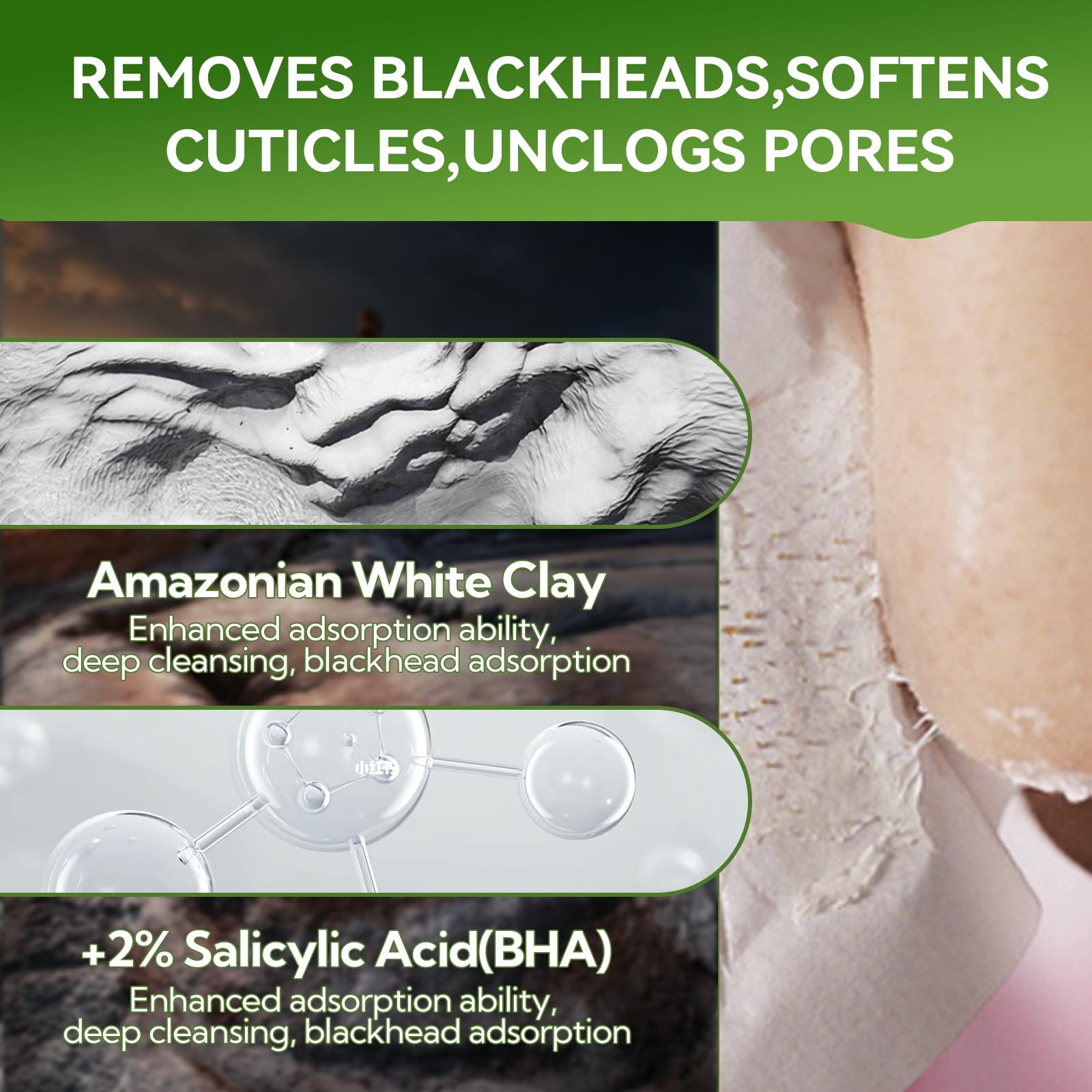 LANBENA mask brush included for cleaner application and less mess.