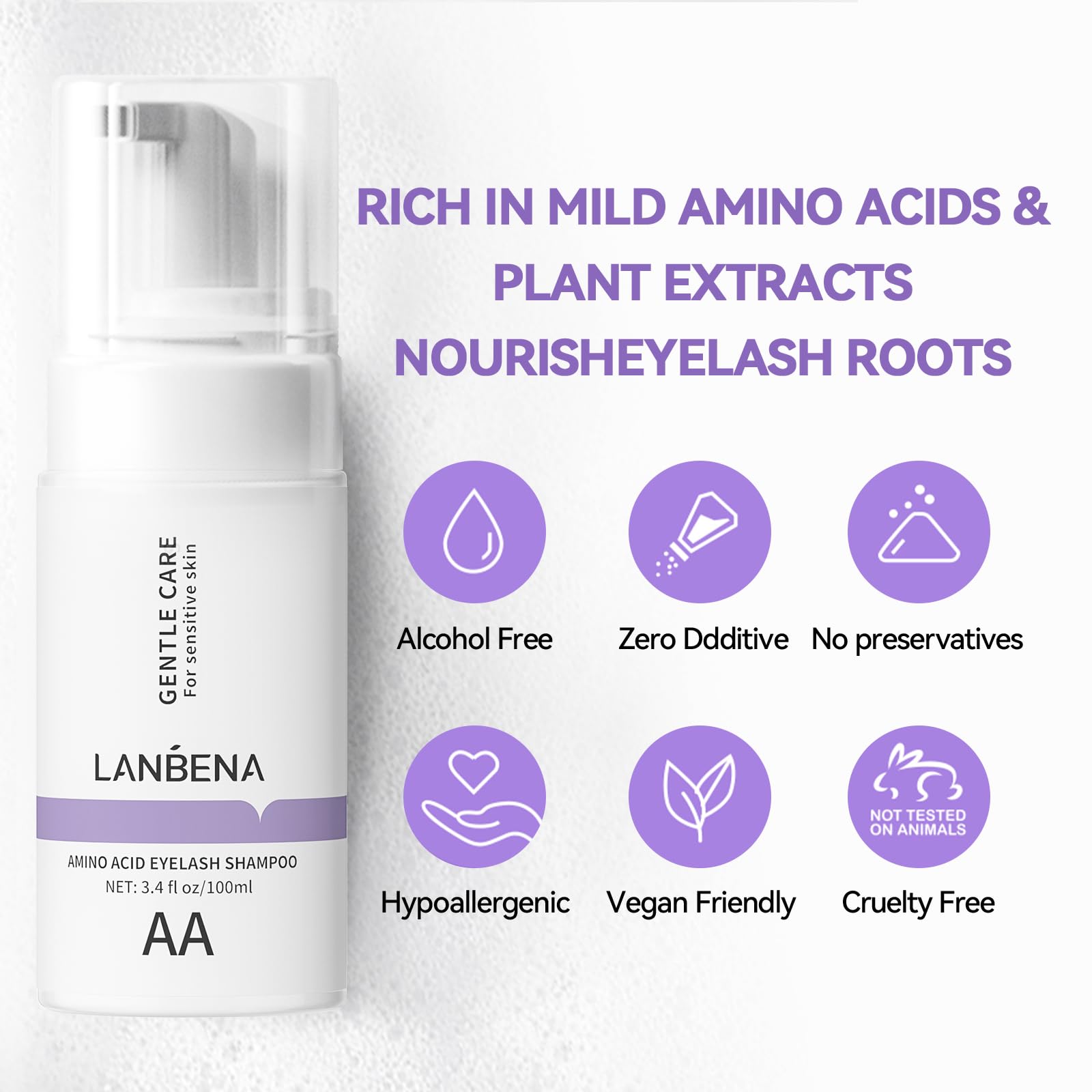 LANBENA natural oil-free formula safe for sensitive skin