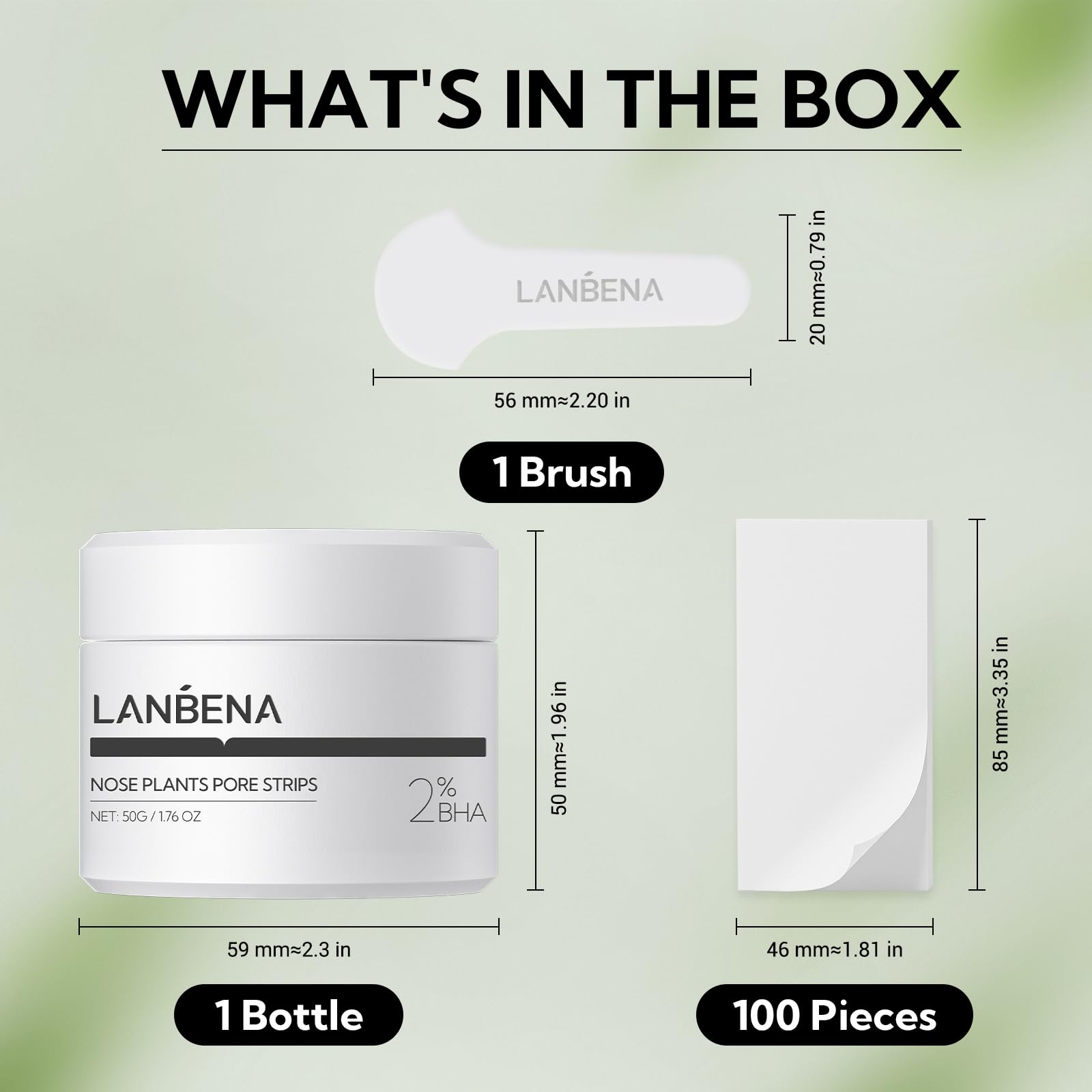 LANBENA nose brush soft rubber enables easy, clean application.