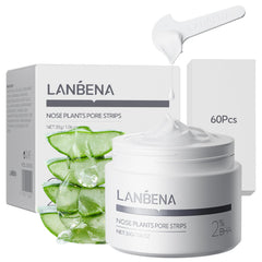 LANBENA nose strip close-up adheres to pores for effective blackhead and impurity lift.