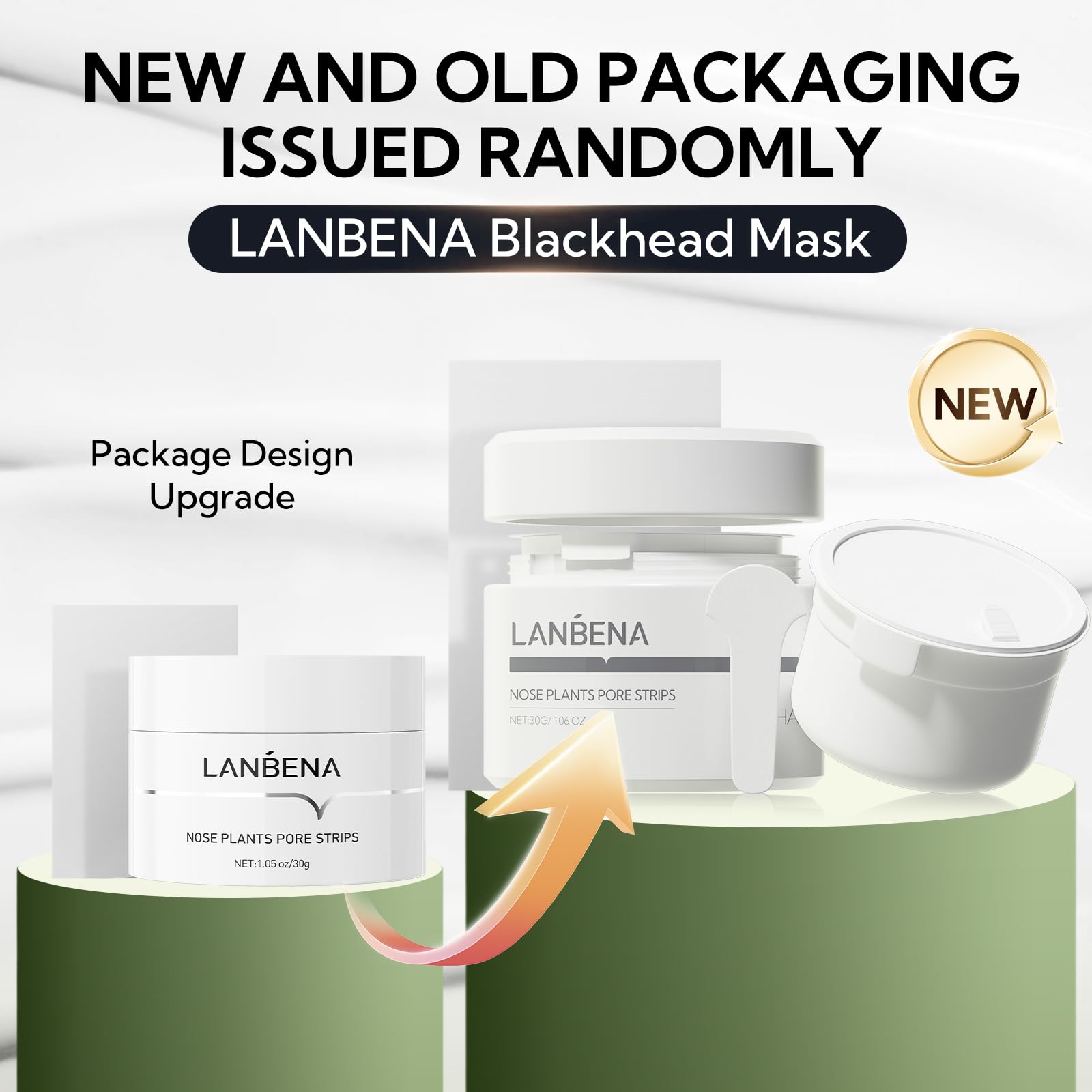 LANBENA packaging variation notice clarifies delivery options and product consistency.