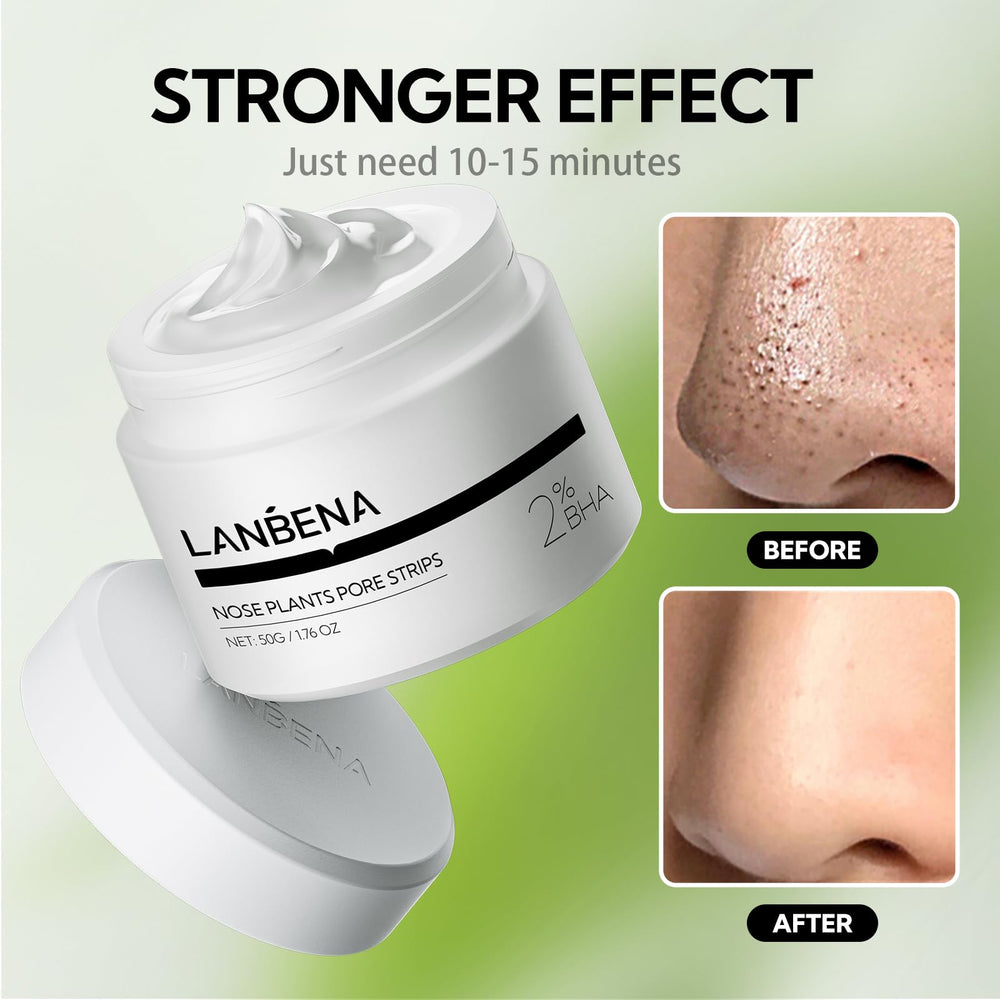 LANBENA pore strips lineup ready for nose treatment.