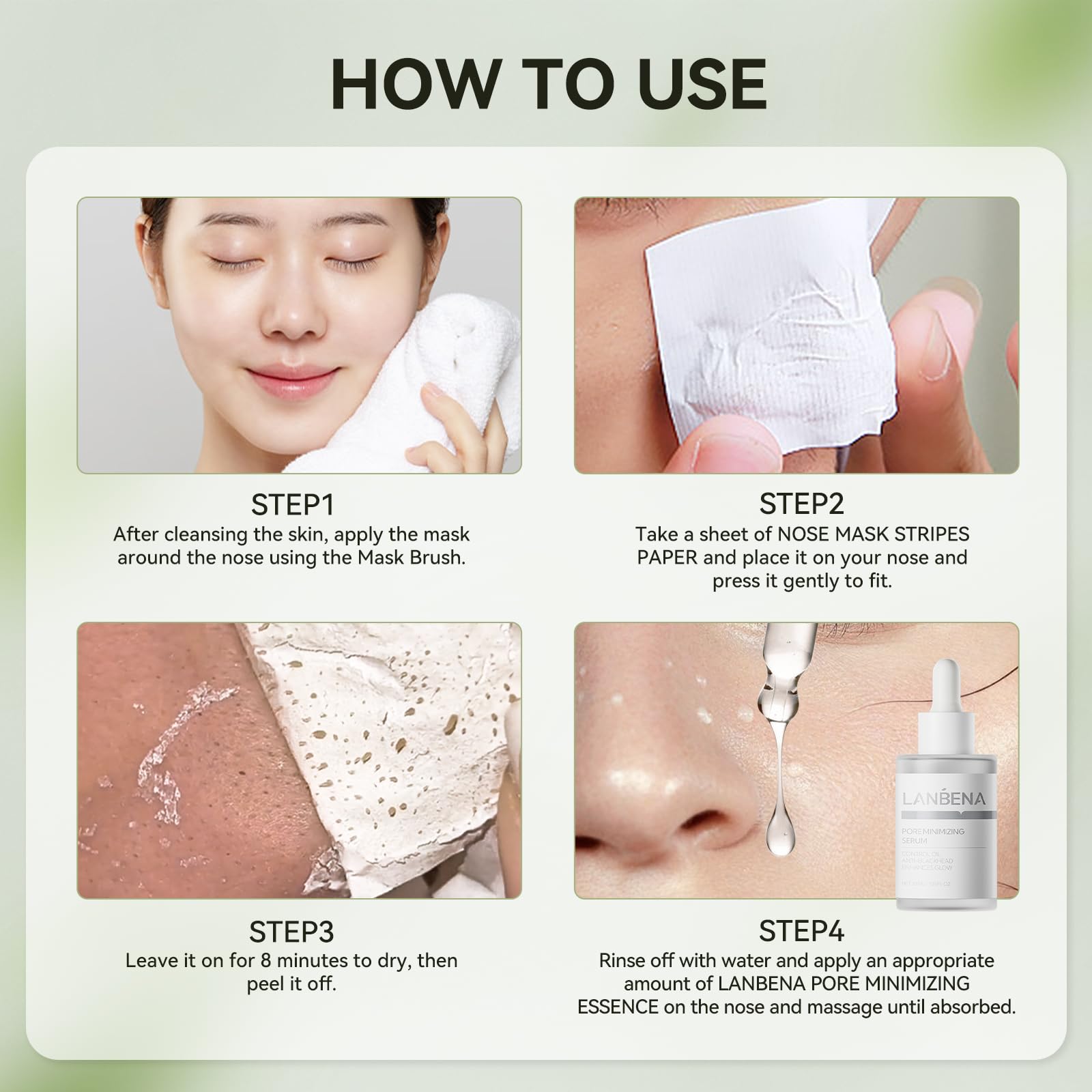 LANBENA value-pack of 100 strips supports regular pore care.
