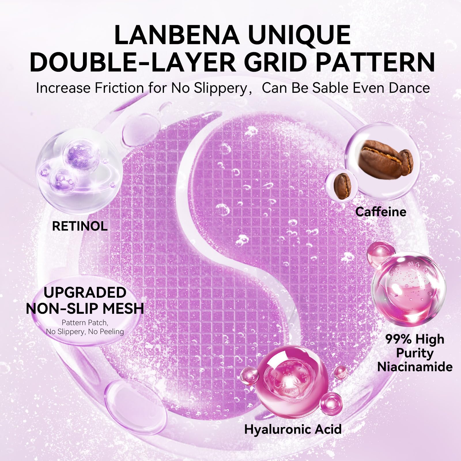 LANBENA retinol eye patches suitable for face use to target fine lines