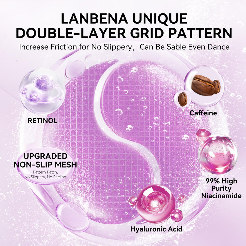 LANBENA retinol eye patches suitable for face use to target fine lines
